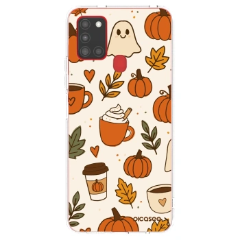 Picasee silikonový průhledný obal pro Samsung Galaxy A21s - Fall vibes