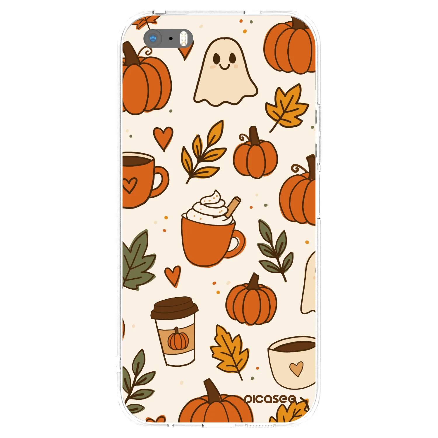 Picasee silikonový průhledný obal pro Apple iPhone 5/5S/SE - Fall vibes