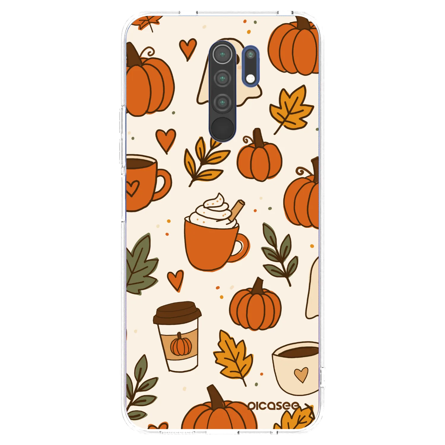 Picasee silikonový průhledný obal pro Xiaomi Redmi 9 - Fall vibes