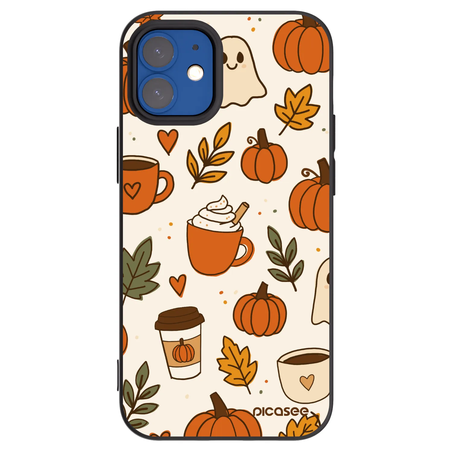 Picasee silikonový černý obal pro Apple iPhone 12 mini - Fall vibes