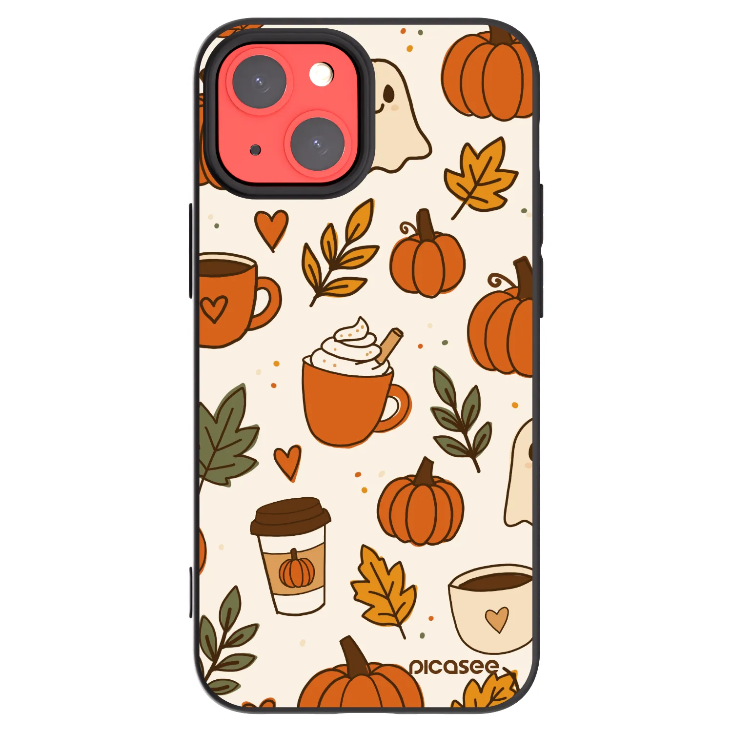 Picasee silikonový černý obal pro Apple iPhone 13 mini - Fall vibes