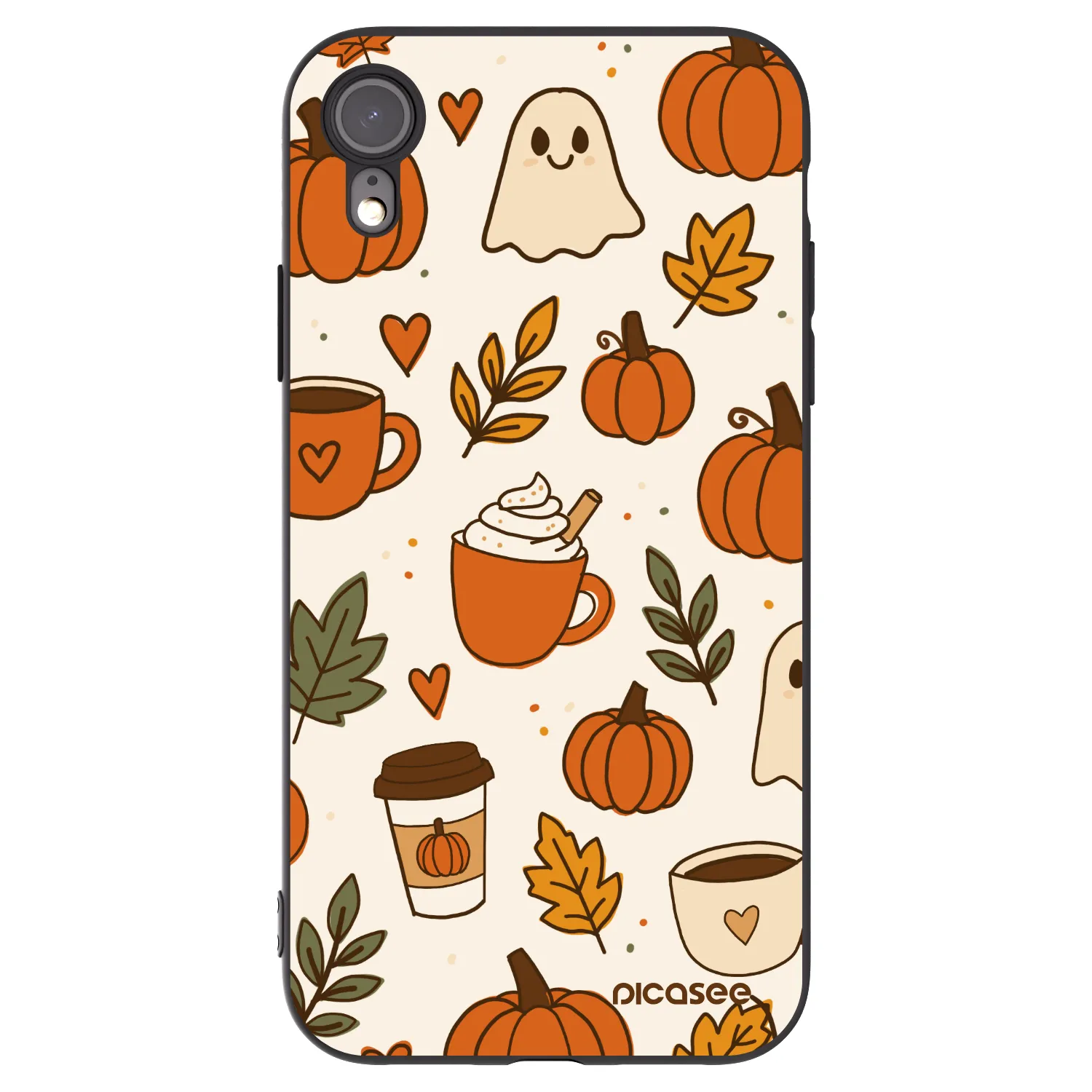 Picasee silikonový černý obal pro Apple iPhone XR - Fall vibes