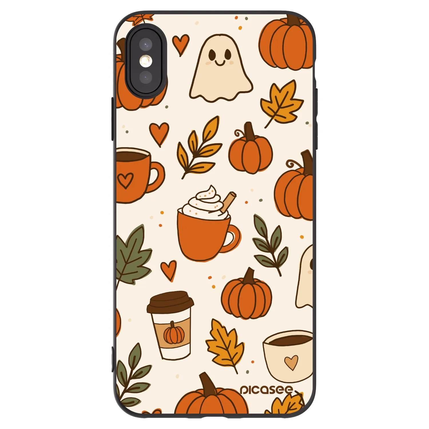 Picasee silikonový černý obal pro Apple iPhone XS Max - Fall vibes