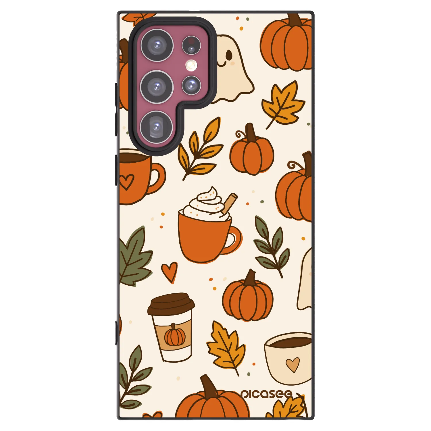 Picasee silikonový černý obal pro Samsung Galaxy S22 Ultra 5G - Fall vibes