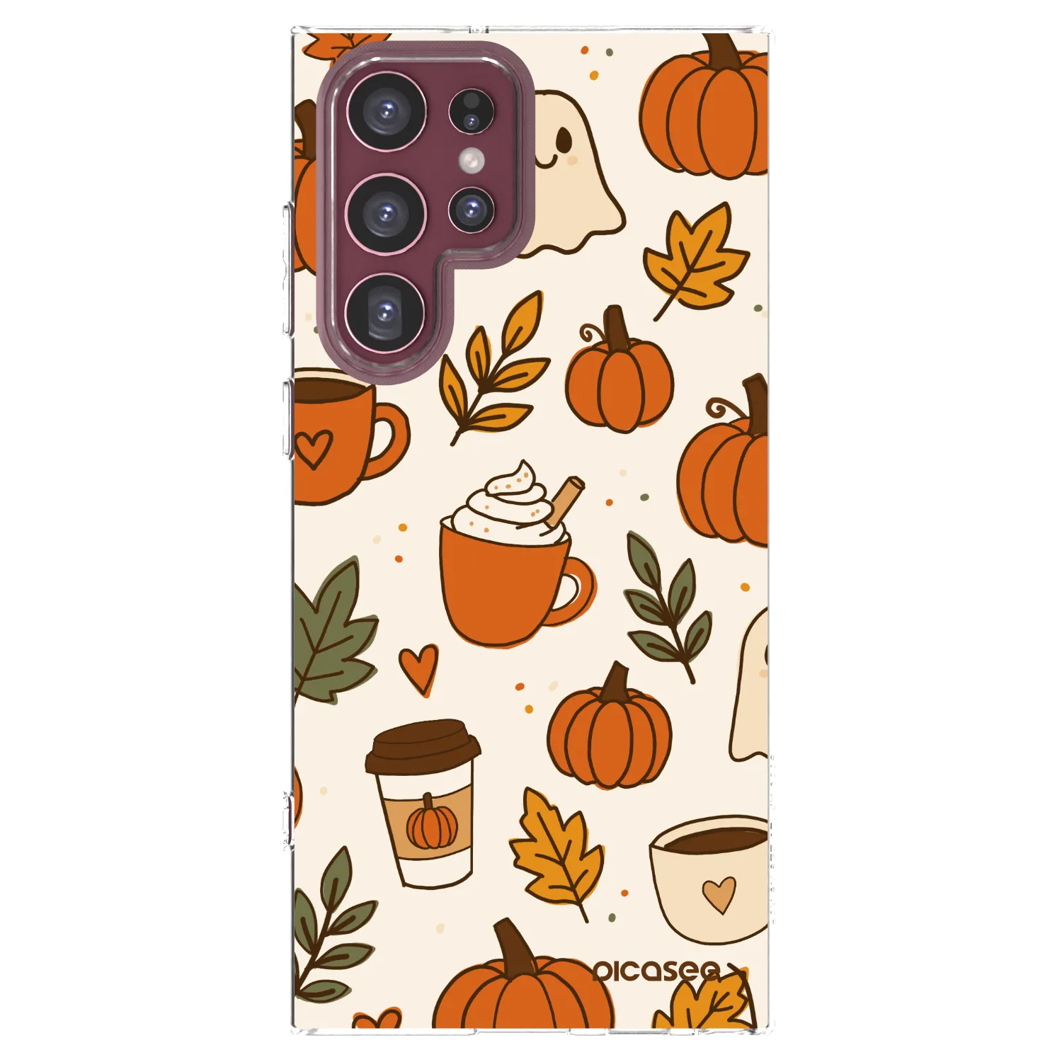 Picasee silikonový průhledný obal pro Samsung Galaxy S22 Ultra 5G - Fall vibes