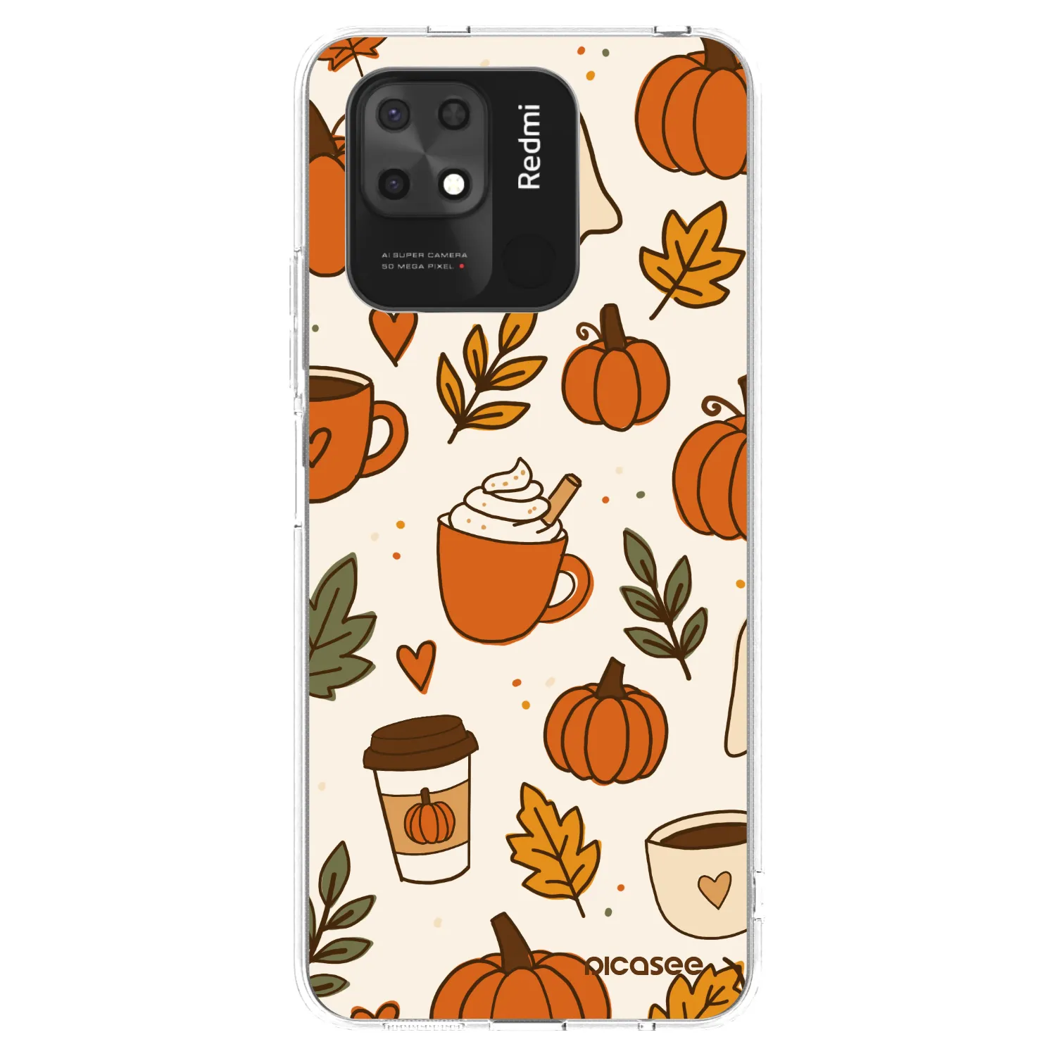 Picasee silikonový průhledný obal pro Xiaomi Redmi 10C - Fall vibes