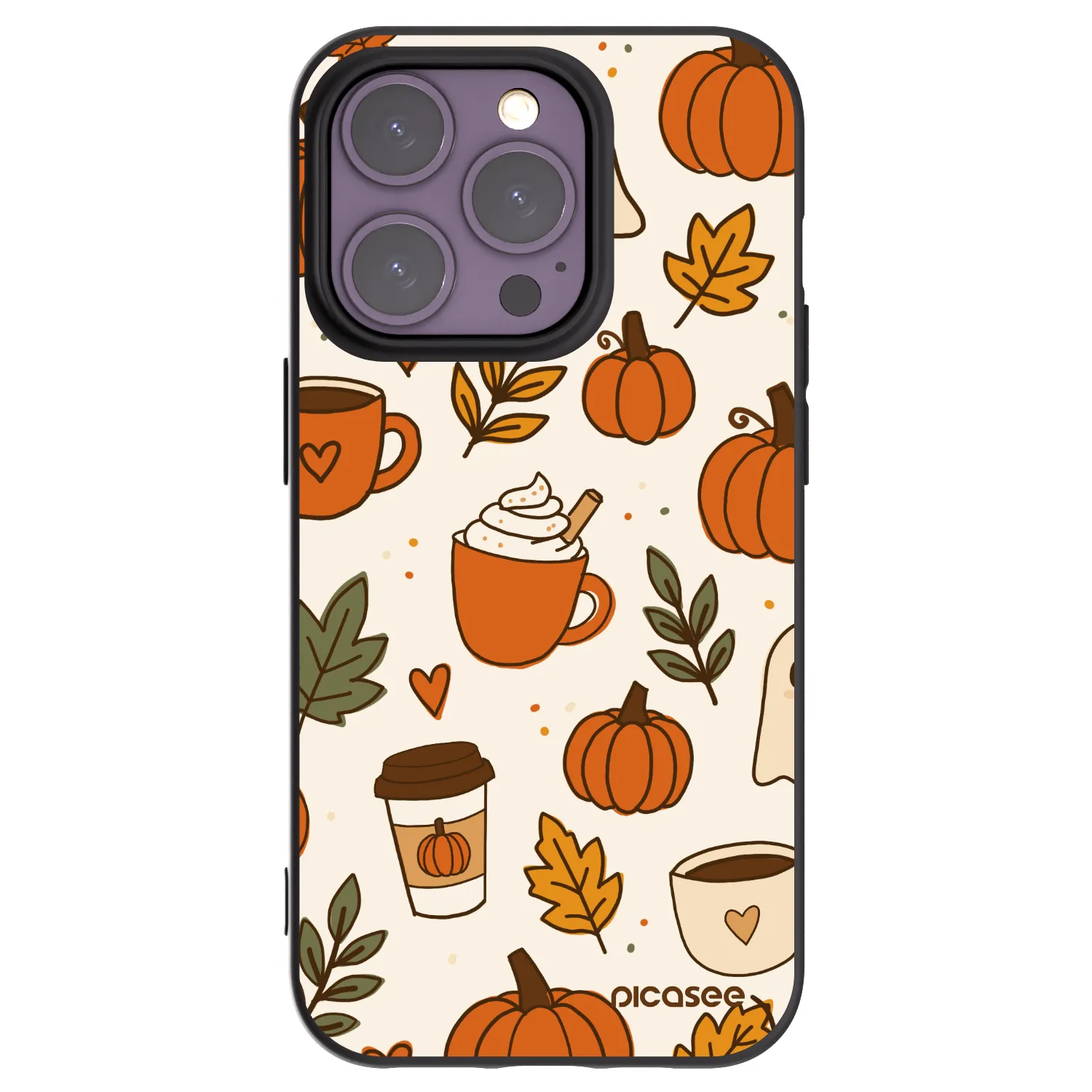 Picasee silikonový černý obal pro Apple iPhone 14 Pro - Fall vibes