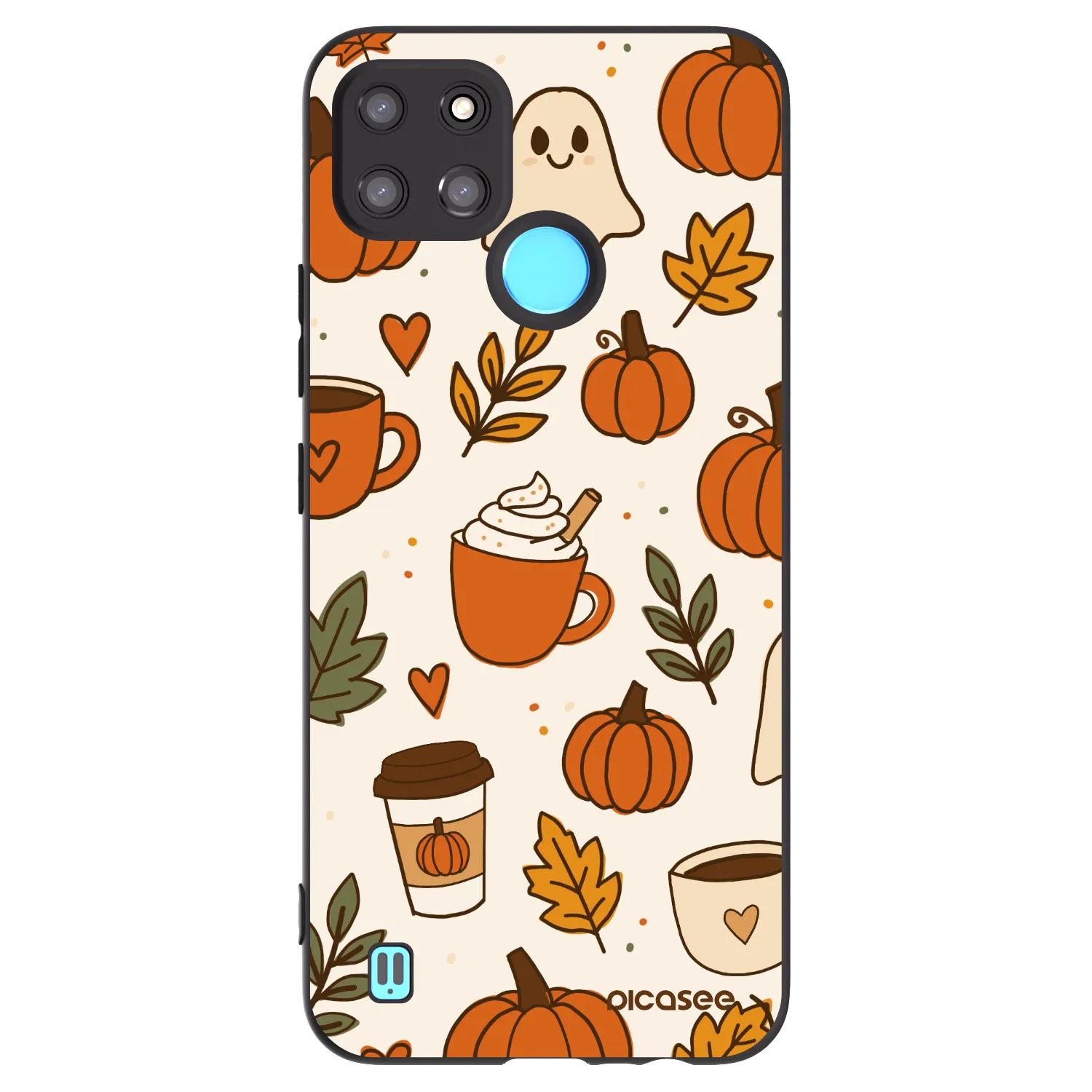 Picasee silikonový černý obal pro Realme C21Y - Fall vibes