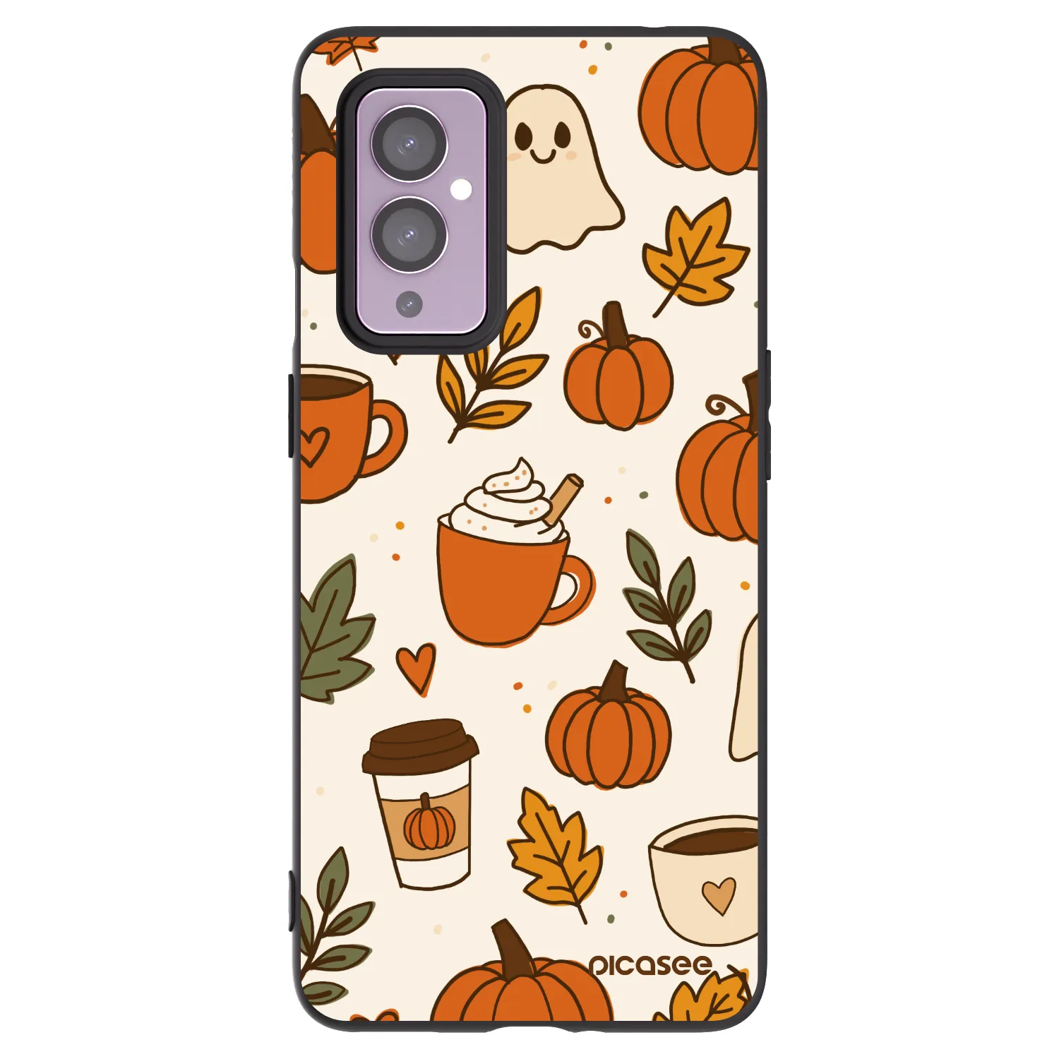 Picasee silikonový černý obal pro OnePlus 9 - Fall vibes