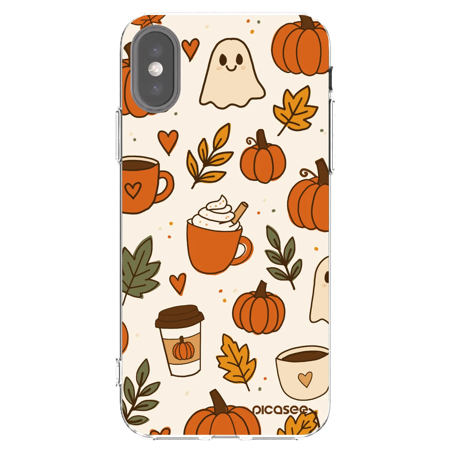 Picasee silikonový průhledný obal pro Apple iPhone X/XS - Fall vibes