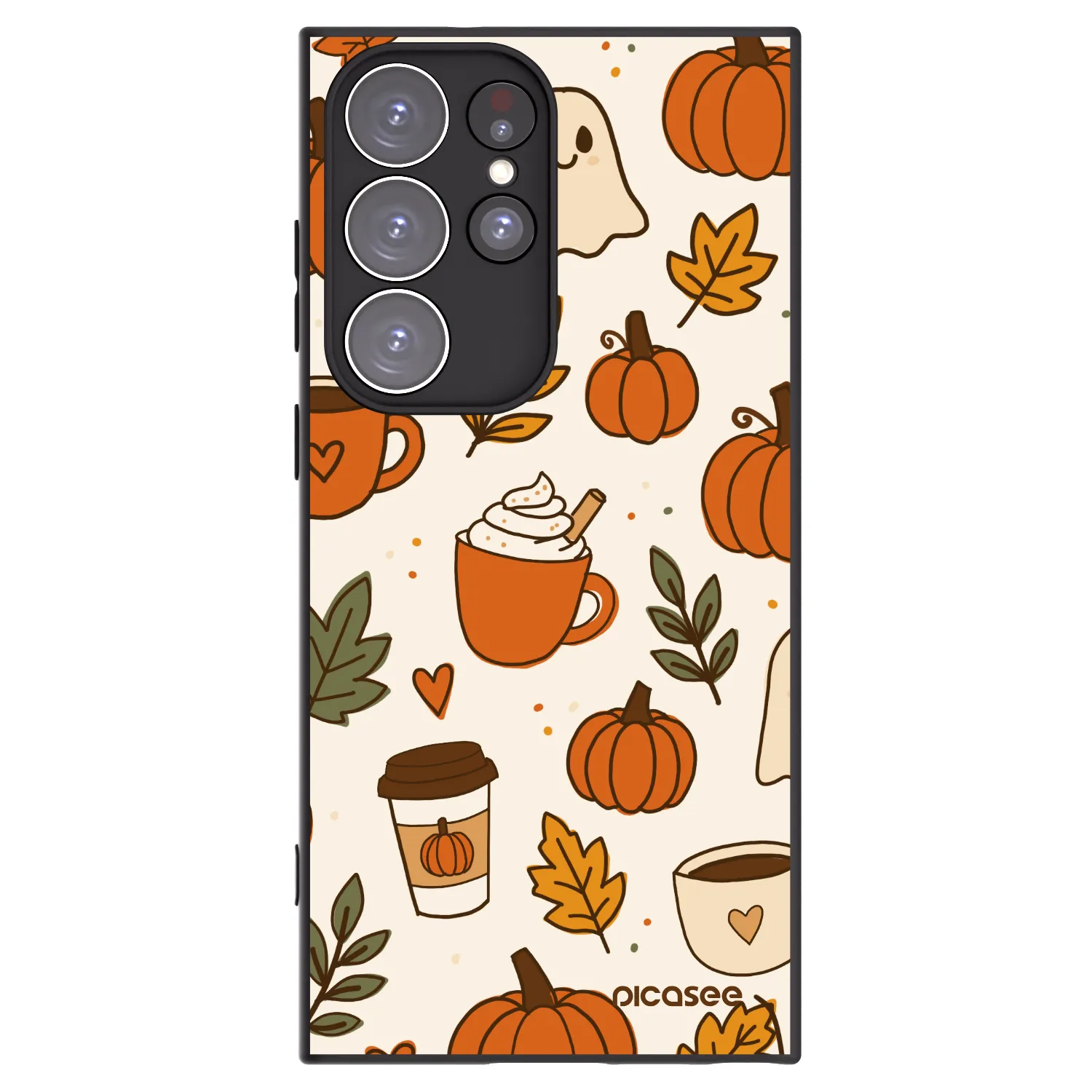 Picasee silikonový černý obal pro Samsung Galaxy S23 Ultra 5G - Fall vibes