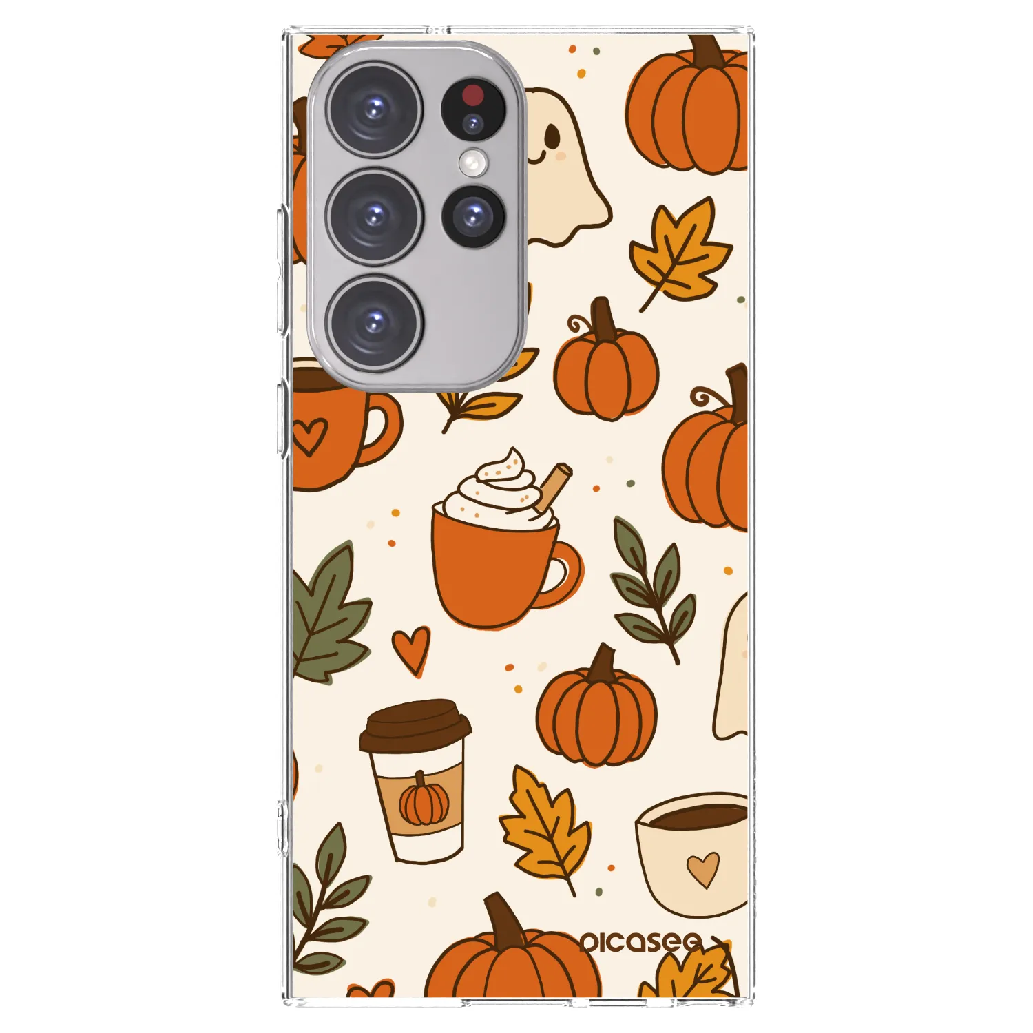 Picasee silikonový průhledný obal pro Samsung Galaxy S23 Ultra 5G - Fall vibes