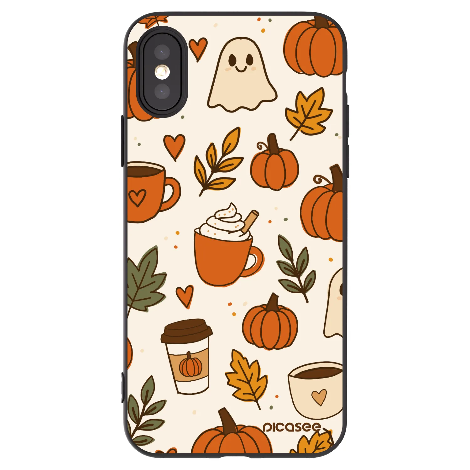 Picasee silikonový černý obal pro Apple iPhone X/XS - Fall vibes