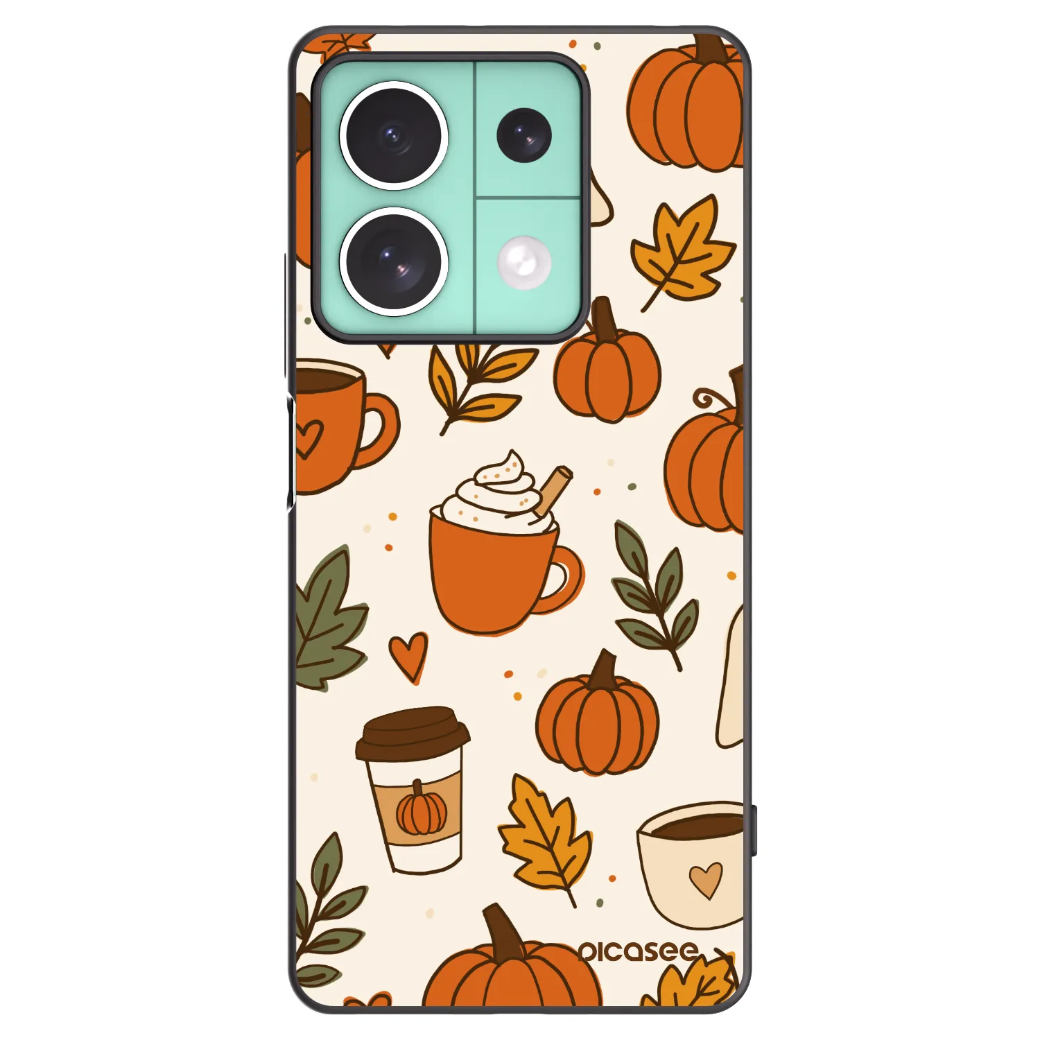 Picasee silikonový černý obal pro Xiaomi Redmi Note 13 5G - Fall vibes