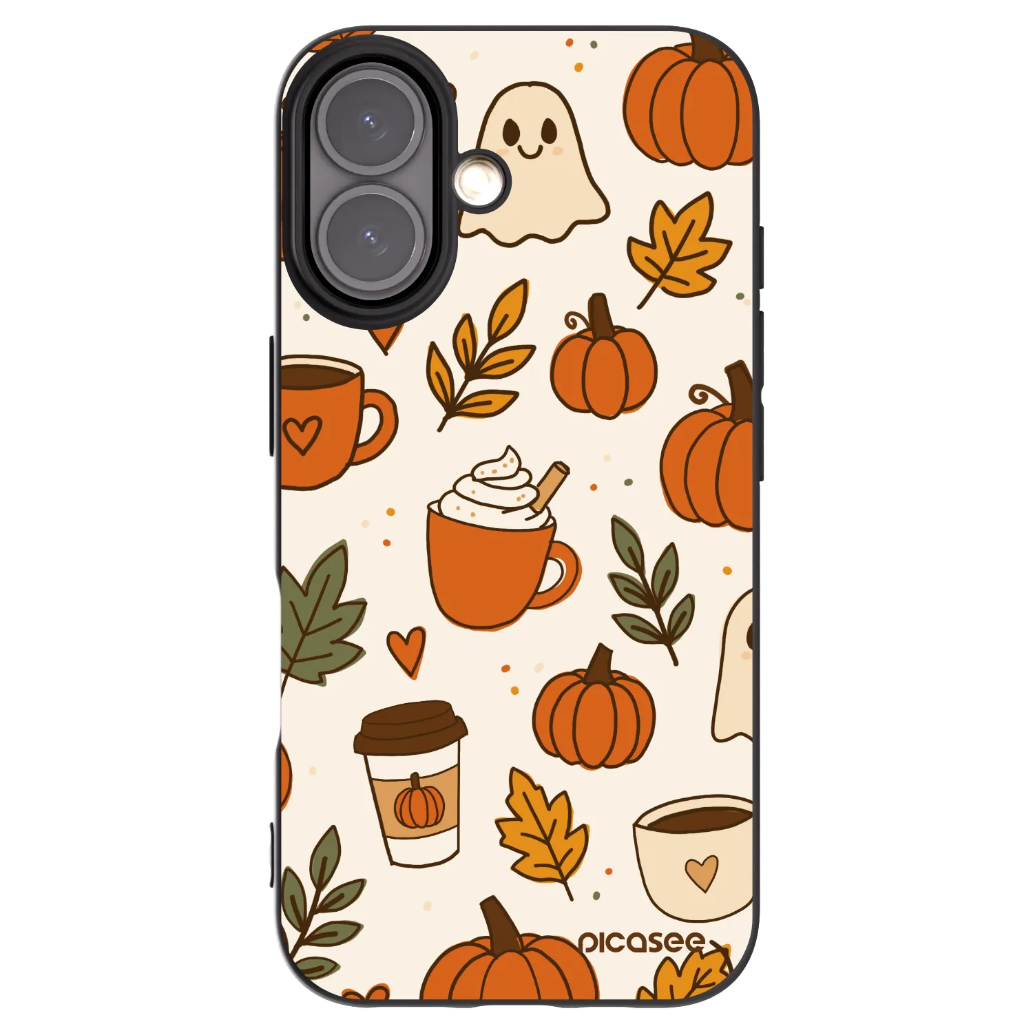 Picasee silikonový černý obal pro Apple iPhone 16 - Fall vibes