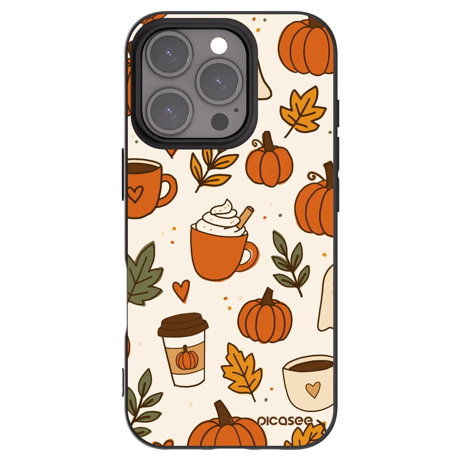 Picasee silikonový černý obal pro Apple iPhone 16 Pro - Fall vibes