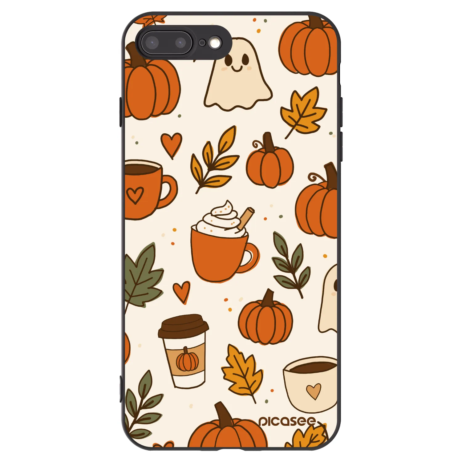 Picasee silikonový černý obal pro Apple iPhone 8 Plus - Fall vibes