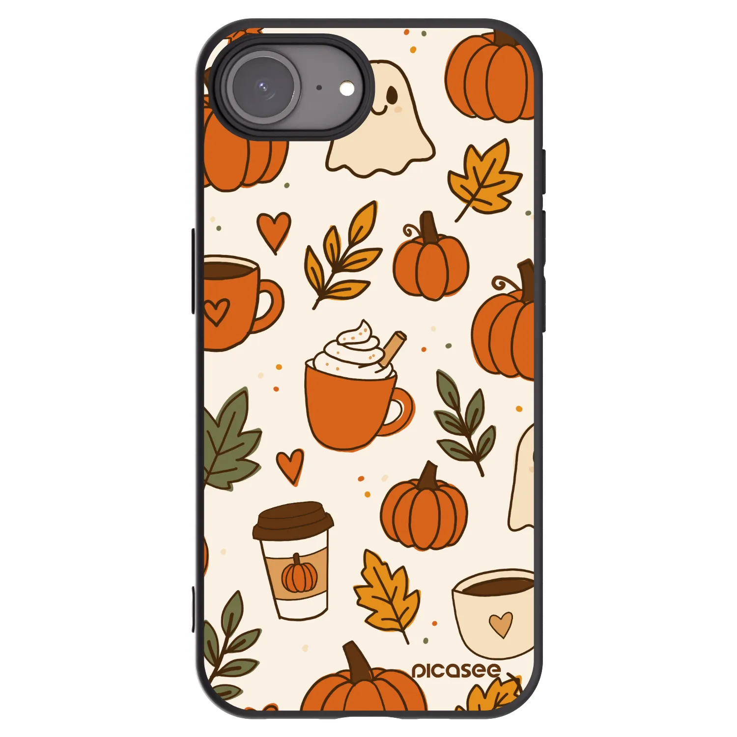 Picasee silikonový černý obal pro Apple iPhone 16e - Fall vibes