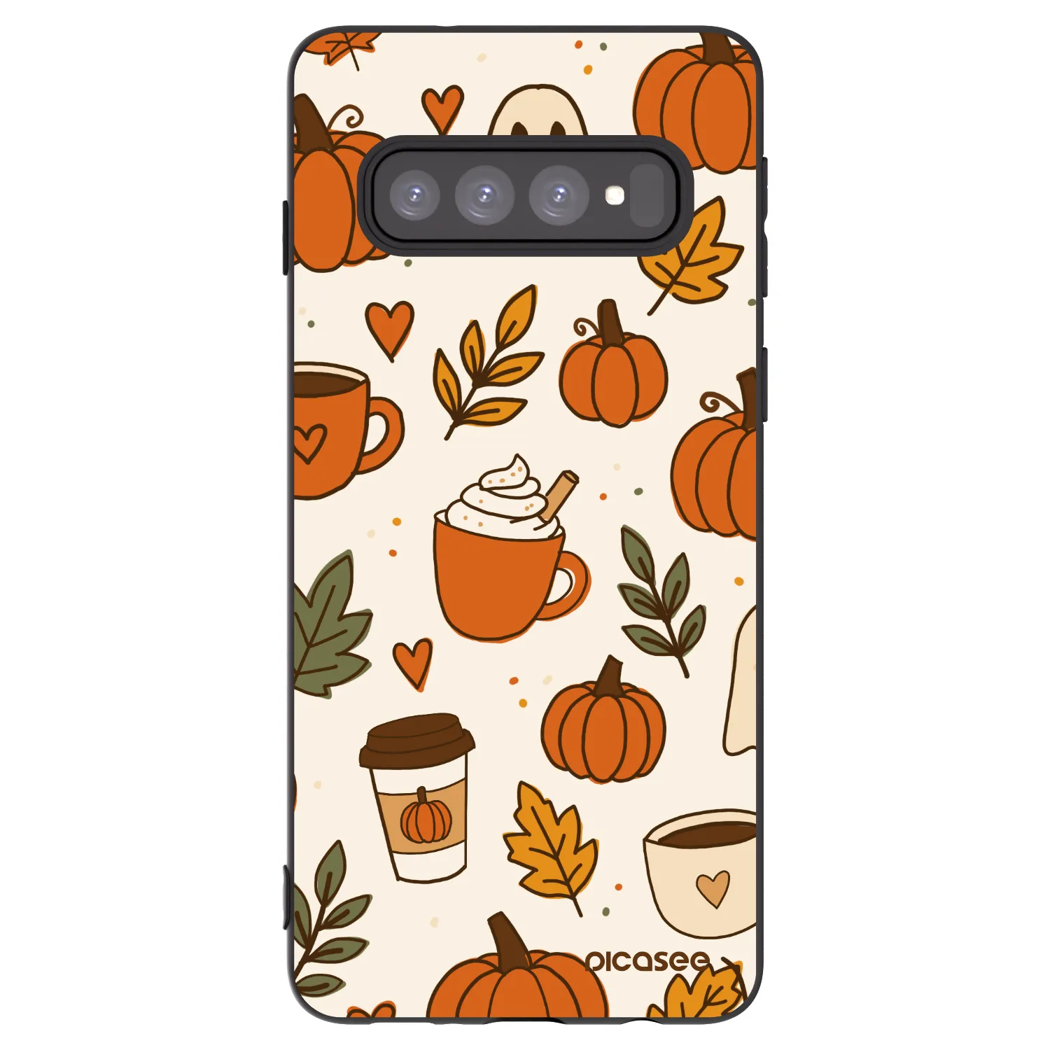 Picasee silikonový černý obal pro Samsung Galaxy S10 G973 - Fall vibes