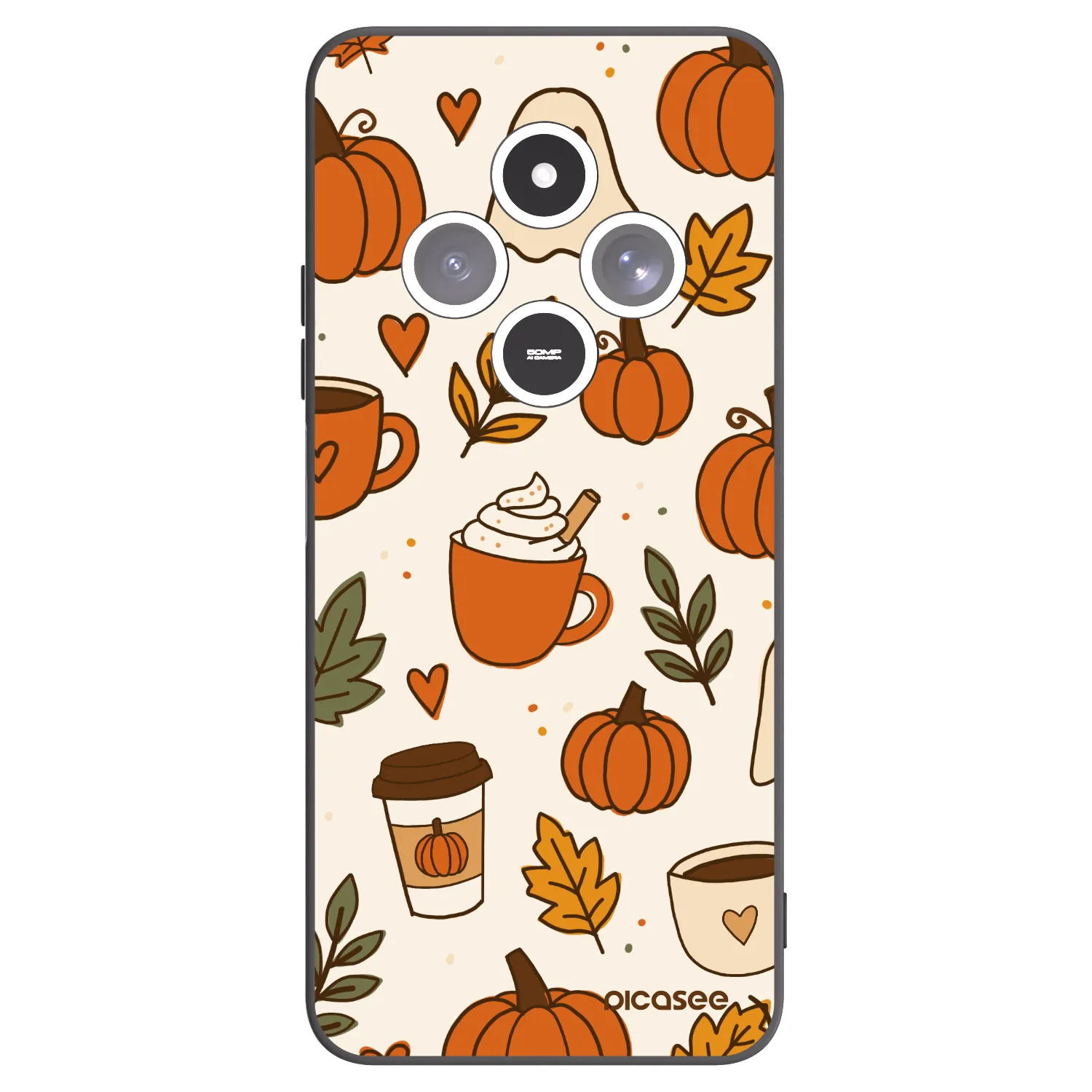 Picasee silikonový černý obal pro Xiaomi Redmi 14C - Fall vibes