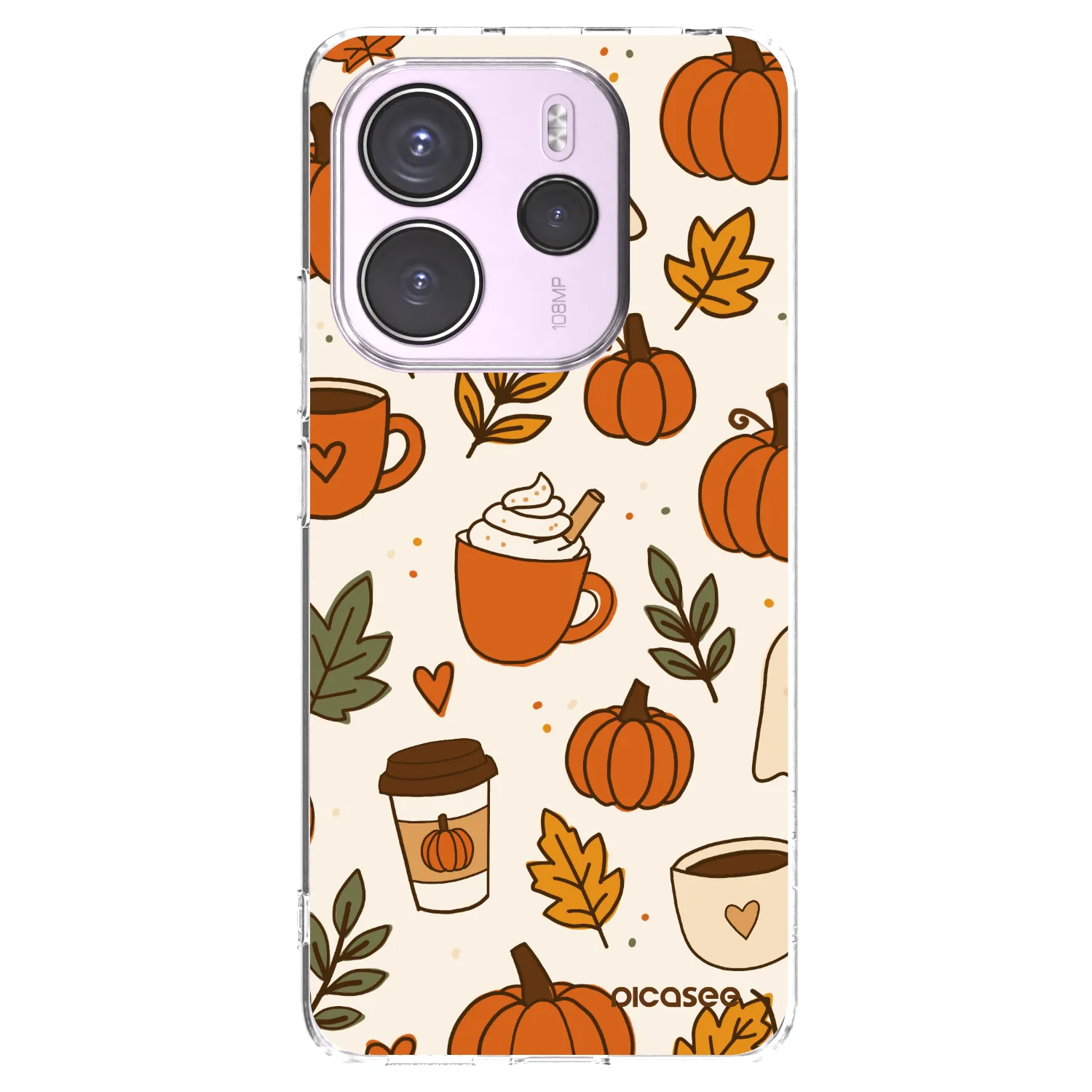 Picasee silikonový průhledný obal pro Xiaomi Redmi Note 14 4G - Fall vibes