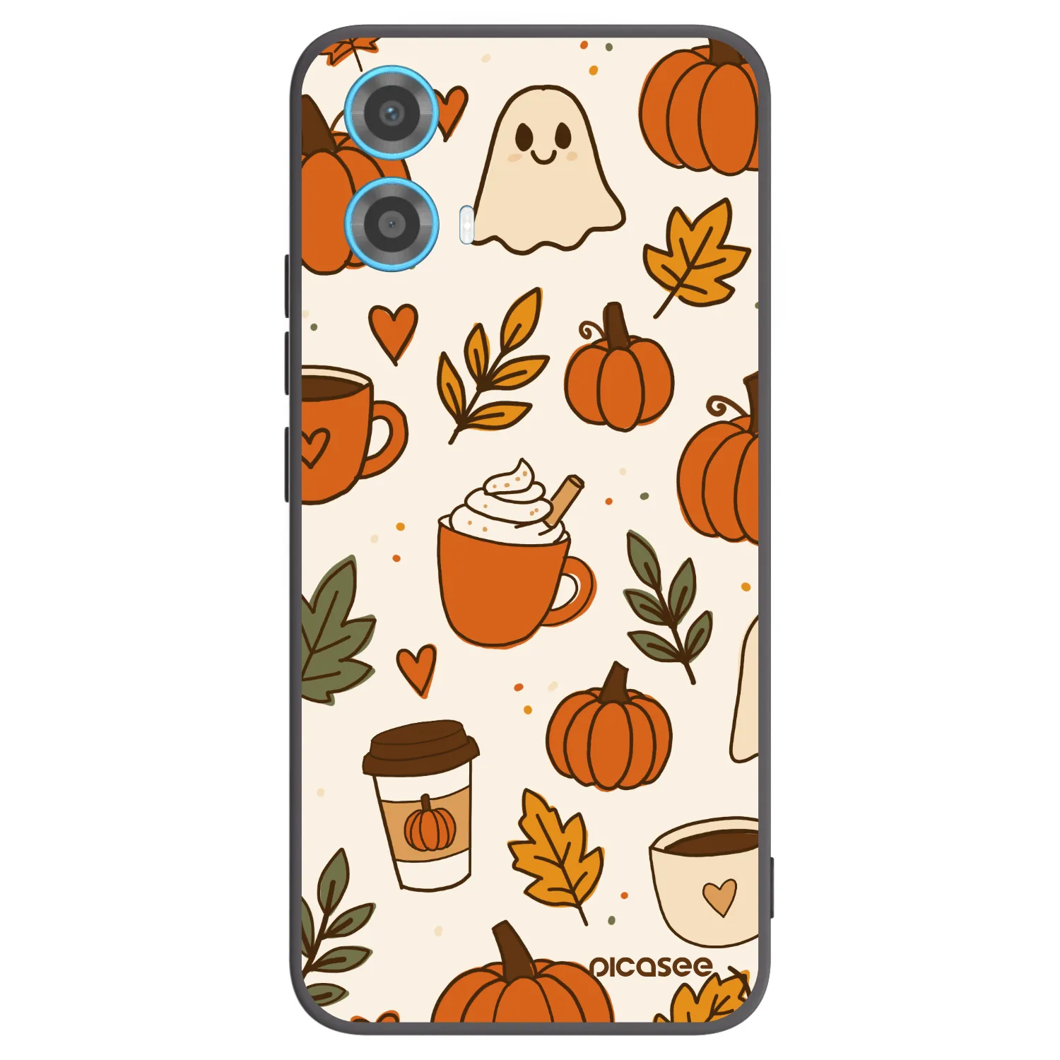Picasee silikonový černý obal pro Motorola Moto G34 5G - Fall vibes