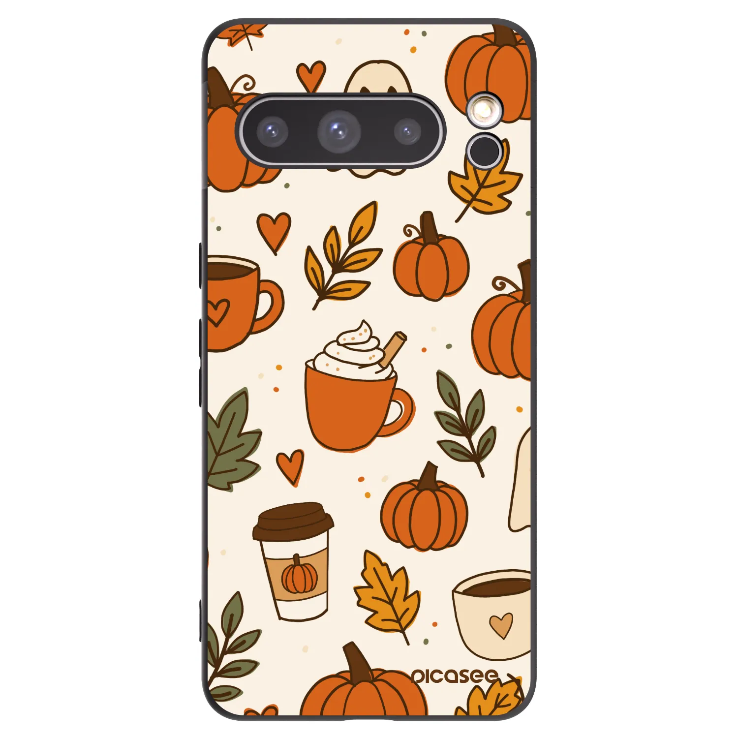 Picasee silikonový černý obal pro Google Pixel 8 Pro - Fall vibes