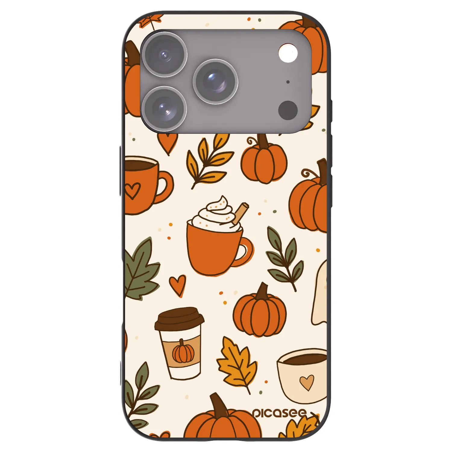 Picasee silikonový černý obal pro Apple iPhone 17 Pro - Fall vibes