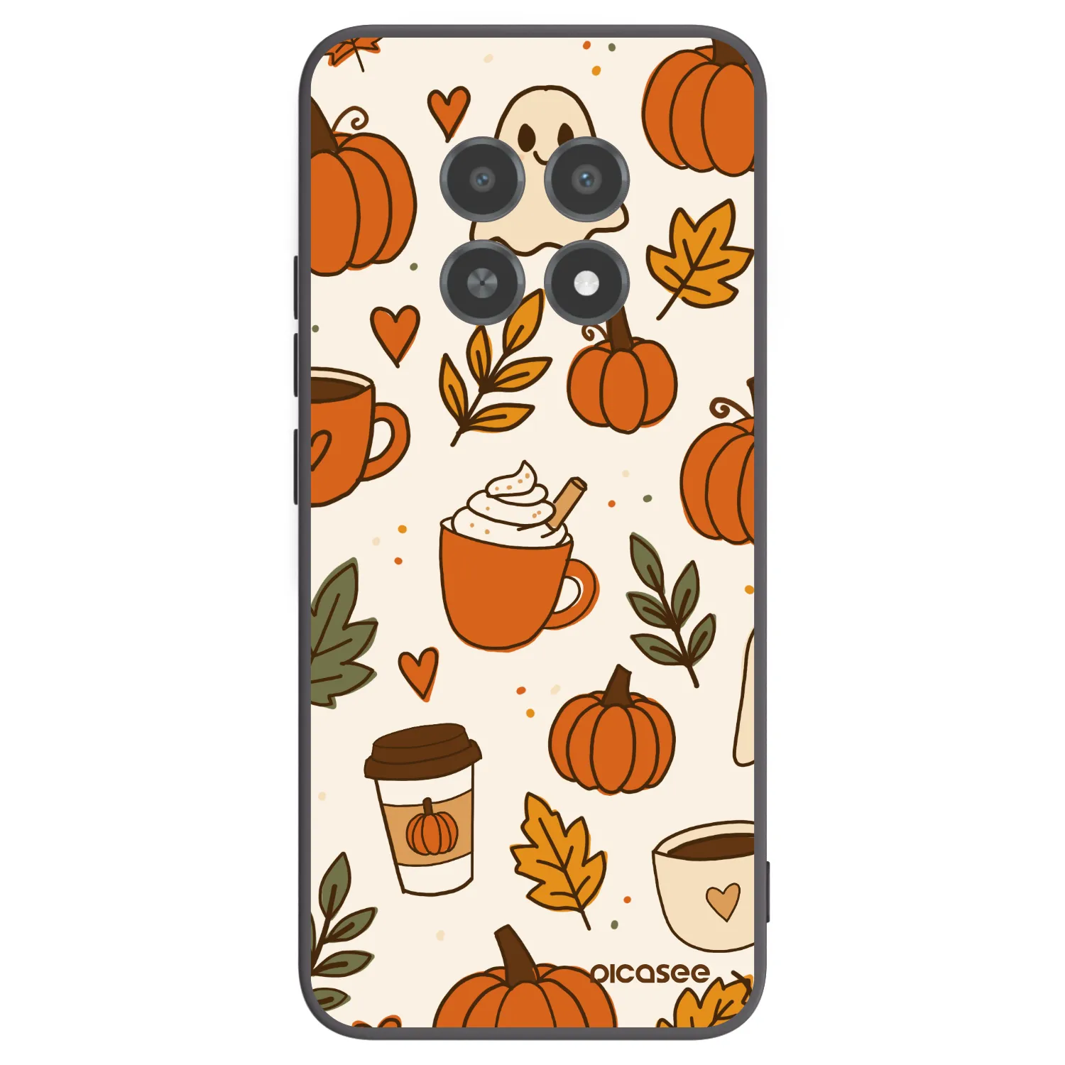 Picasee silikonový černý obal pro Realme 12X - Fall vibes