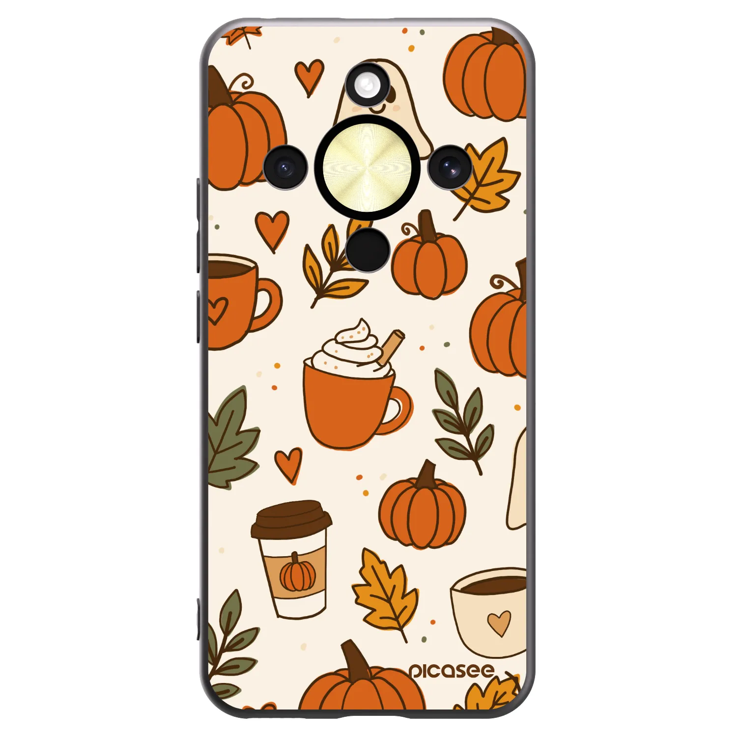 Picasee silikonový černý obal pro Honor Magic8 Lite 5G - Fall vibes