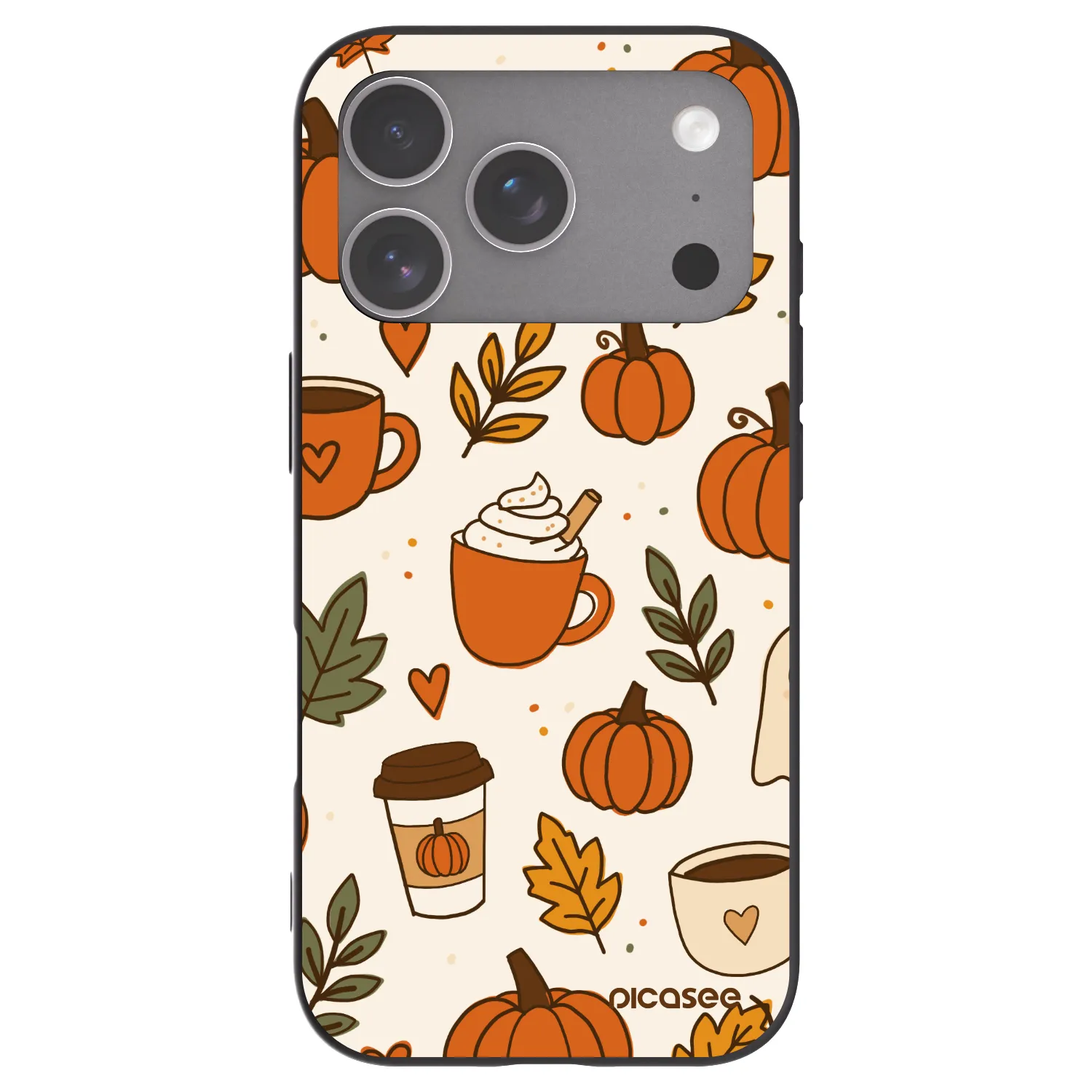 Picasee silikonový černý obal pro Apple iPhone 18 Pro - Fall vibes