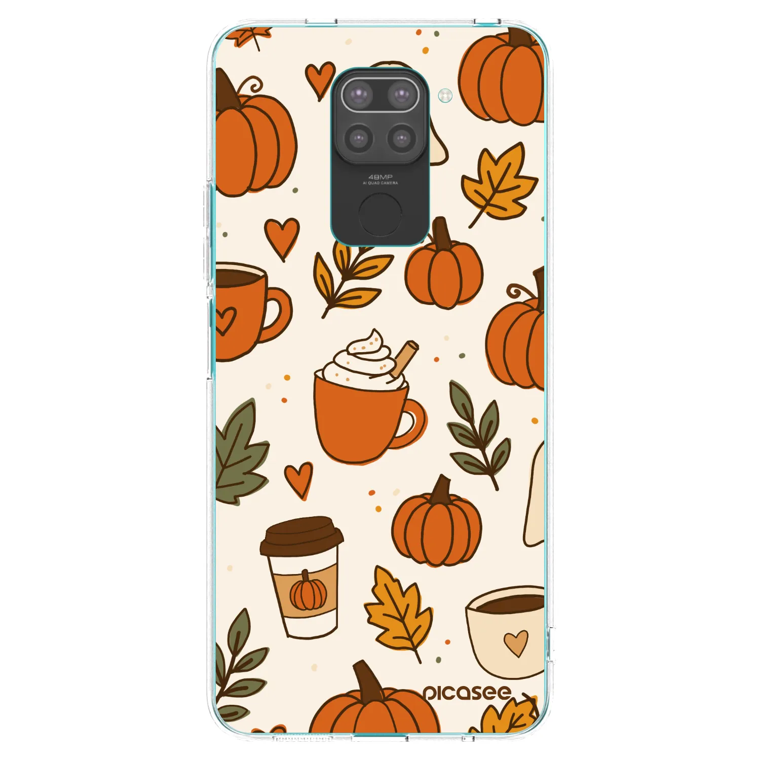 Picasee silikonový černý obal pro Xiaomi Redmi Note 9 - Fall vibes