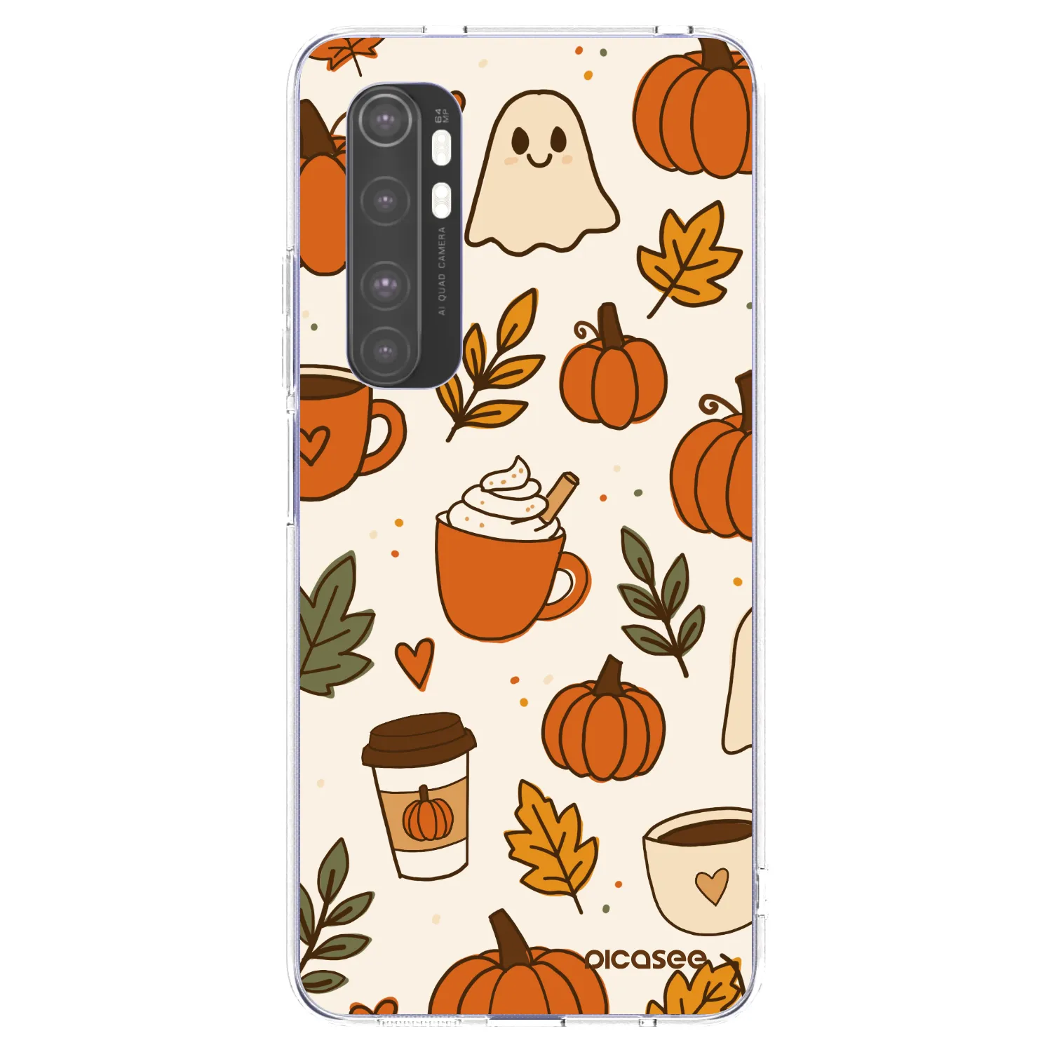 Picasee silikonový průhledný obal pro Xiaomi Mi Note 10 Lite - Fall vibes