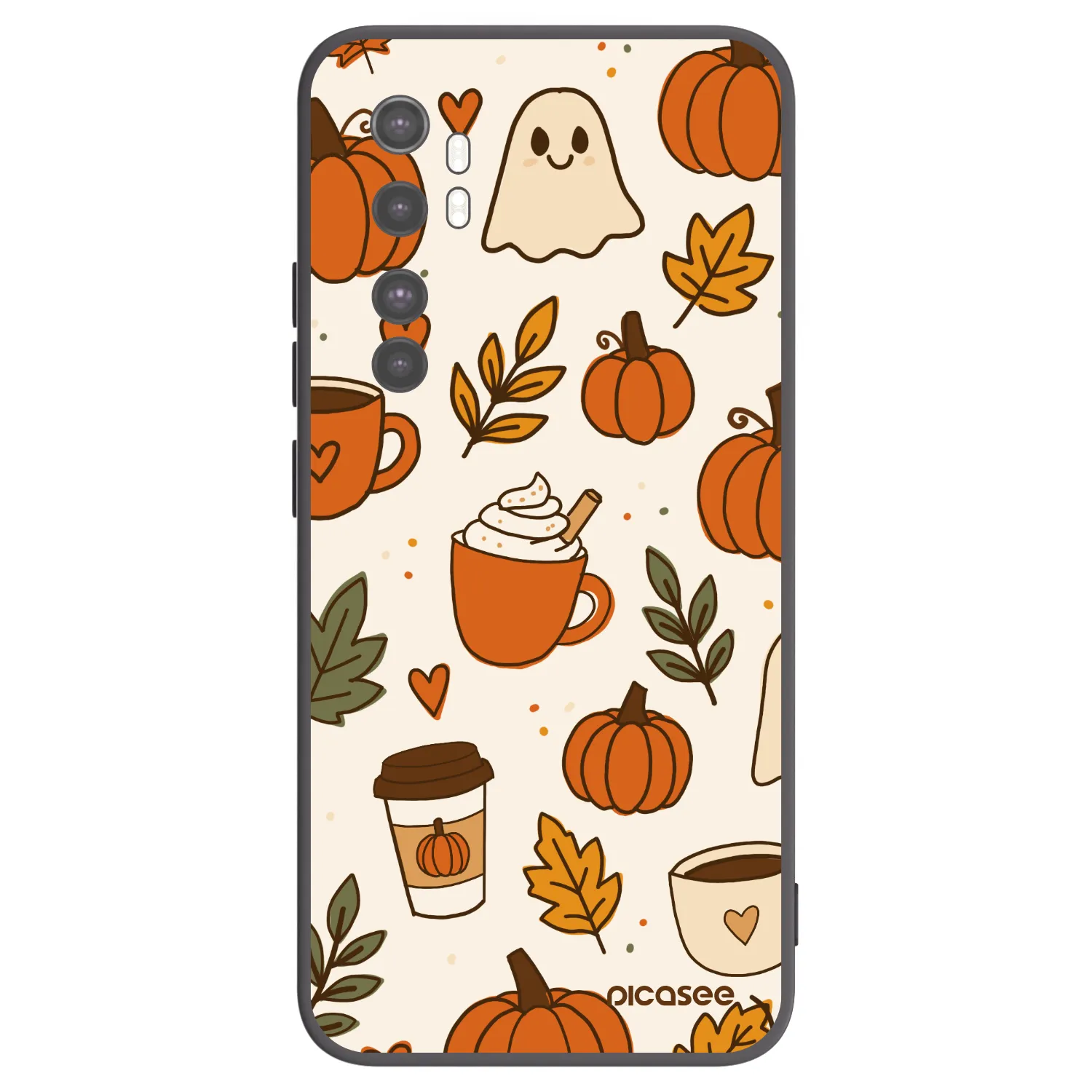 Picasee silikonový černý obal pro Xiaomi Mi Note 10 Lite - Fall vibes