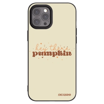 Picasee silikonový černý obal pro Apple iPhone 12 Pro Max - Hey there pumpkin