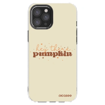 Picasee silikonový průhledný obal pro Apple iPhone 12 Pro Max - Hey there pumpkin