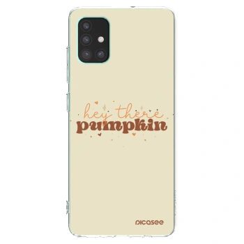 Picasee silikonový průhledný obal pro Samsung Galaxy M51 M515F - Hey there pumpkin
