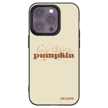 Picasee silikonový černý obal pro Apple iPhone 14 Pro - Hey there pumpkin