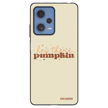 Picasee silikonový černý obal pro Xiaomi Redmi Note 12 Pro 5G - Hey there pumpkin