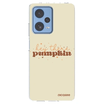 Picasee silikonový průhledný obal pro Xiaomi Redmi Note 12 Pro 5G - Hey there pumpkin