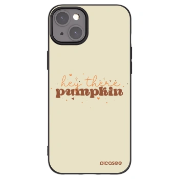 Picasee silikonový černý obal pro Apple iPhone 15 Plus - Hey there pumpkin