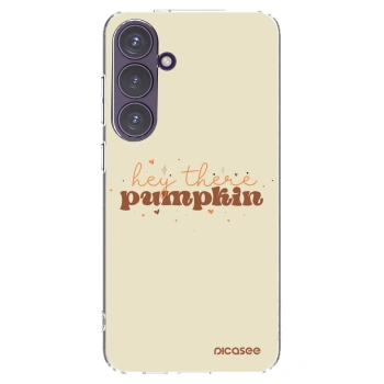 Picasee silikonový průhledný obal pro Samsung Galaxy S24+ S926B 5G - Hey there pumpkin