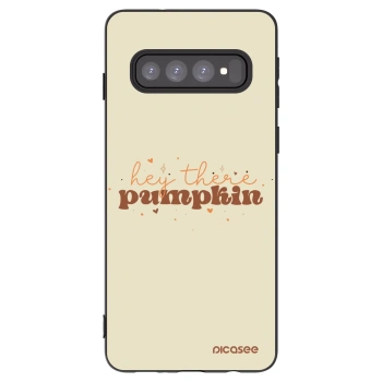 Picasee silikonový černý obal pro Samsung Galaxy S10 G973 - Hey there pumpkin