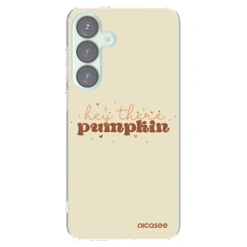 Picasee silikonový průhledný obal pro Samsung Galaxy S25+ 5G - Hey there pumpkin