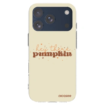 Picasee silikonový průhledný obal pro Apple iPhone 17 Pro - Hey there pumpkin
