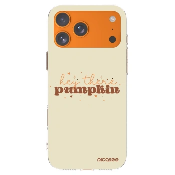 Picasee silikonový průhledný obal pro Apple iPhone 17 Pro Max - Hey there pumpkin