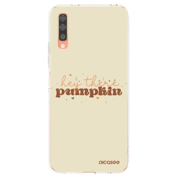 Picasee silikonový průhledný obal pro Samsung Galaxy A70 A705F - Hey there pumpkin