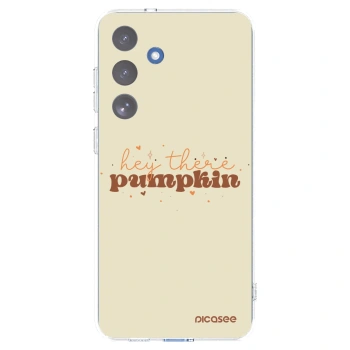 Picasee silikonový průhledný obal pro Samsung Galaxy S25 FE 5G - Hey there pumpkin
