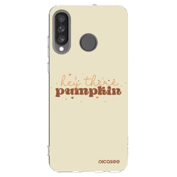 Picasee silikonový průhledný obal pro Huawei P30 Lite - Hey there pumpkin