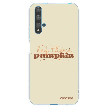 Picasee silikonový průhledný obal pro Huawei Nova 5T - Hey there pumpkin